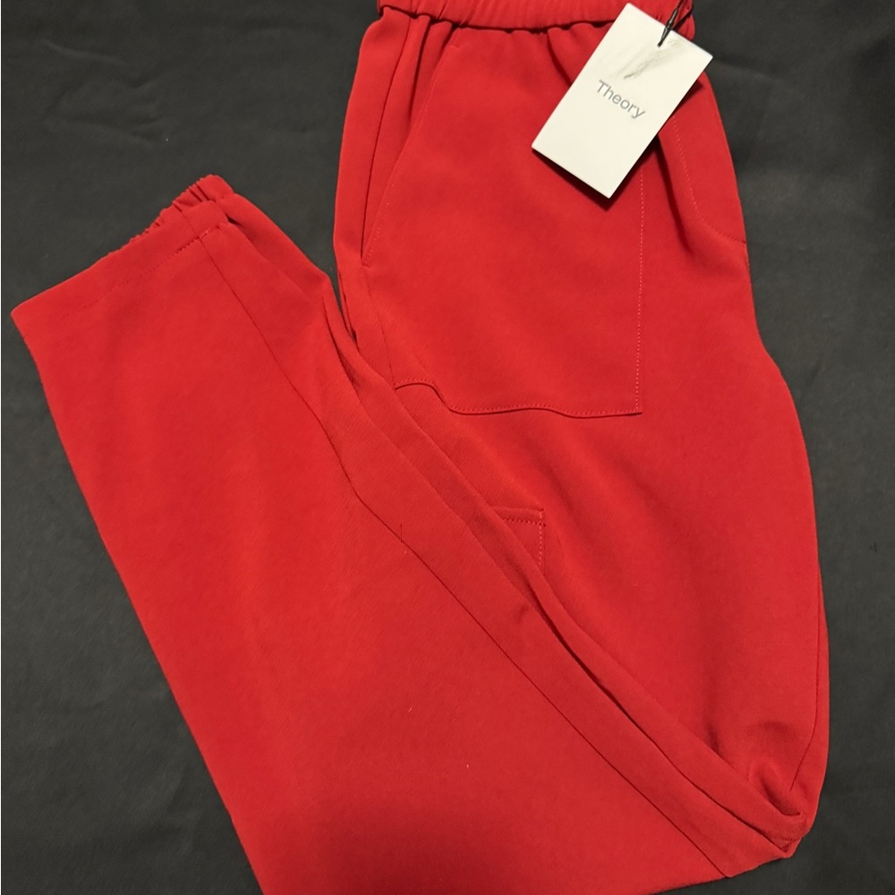Theory Vibrant Red Trousers size 2